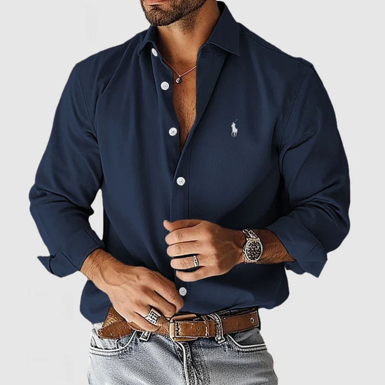 2026 Modern Slim-Fit Button-Up Shirt - CLEARANCE SALE
