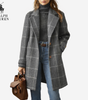 Timeless Checkered Wool Coat || Clearance Sale