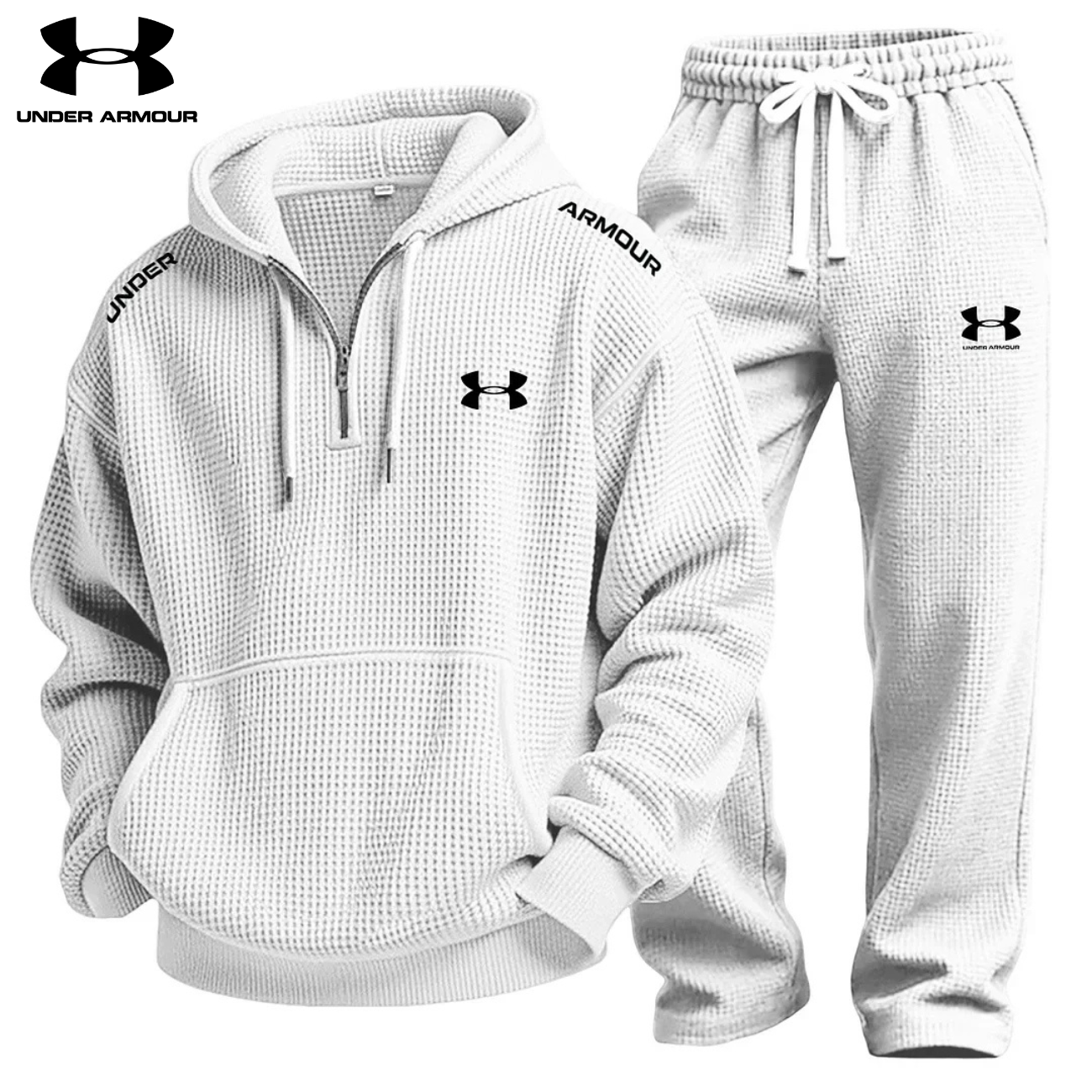 Waffle-Knit Performance Hoodie Jogger Set || Clearance Sale