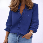 Elegant Ruffle Neck Blouse  — LIQUIDATION PRICE