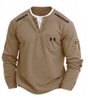 2026 Textured Performance Henley Shirt - Clearance Sale