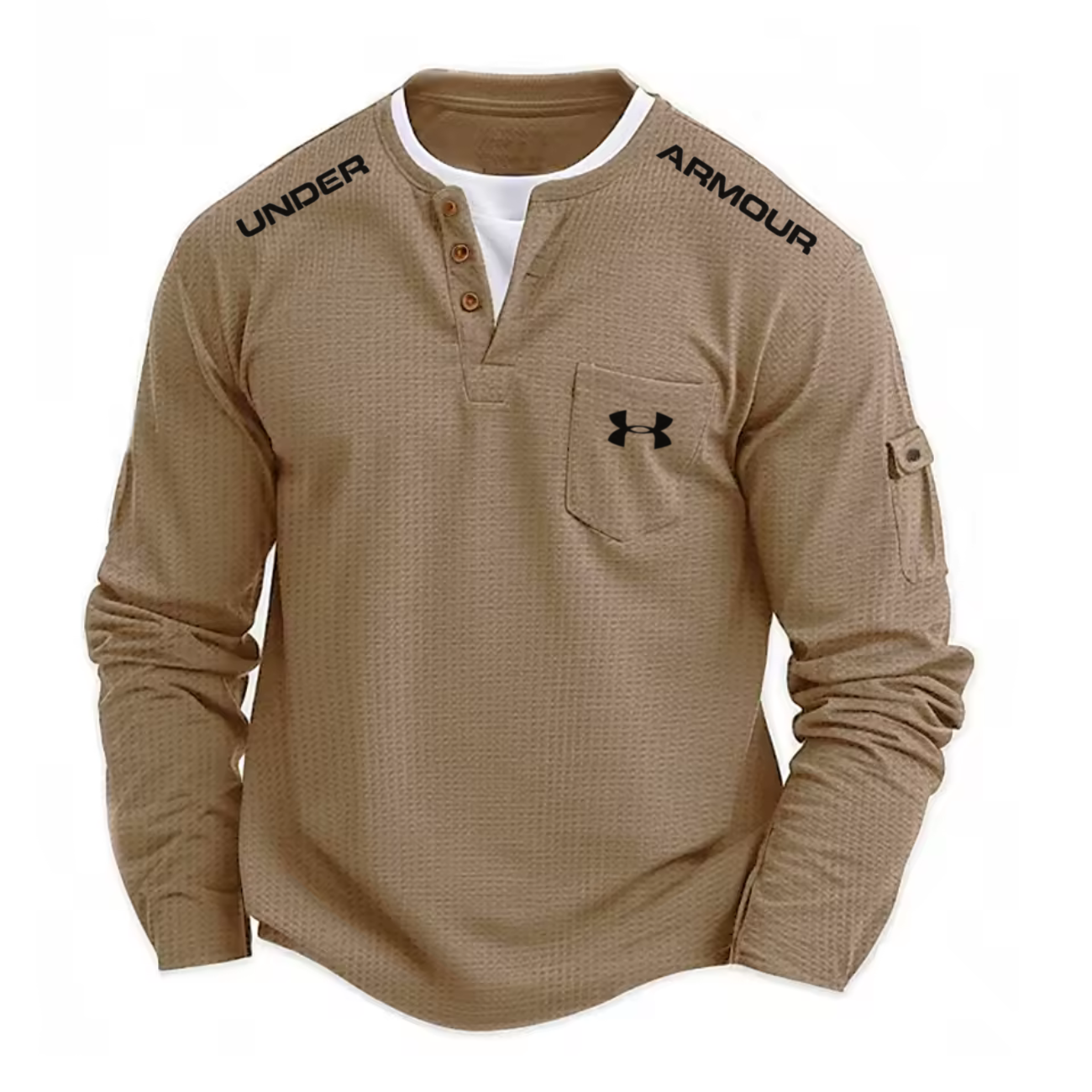 2026 Textured Performance Henley Shirt - Clearance Sale