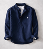 Premium Japanese Linen Henley Shirt — Clearance Sale