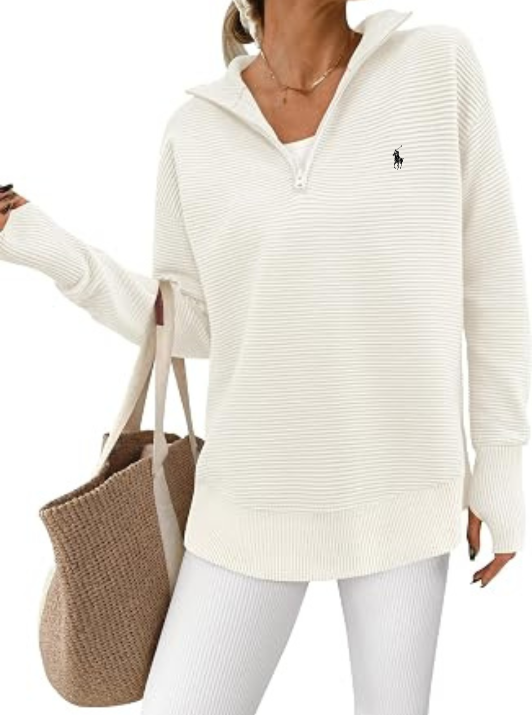 Textured Quarter-Zip Sweater