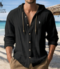 2026 Coastal Breeze Hooded Linen-Blend Shirt || Clearance Sale