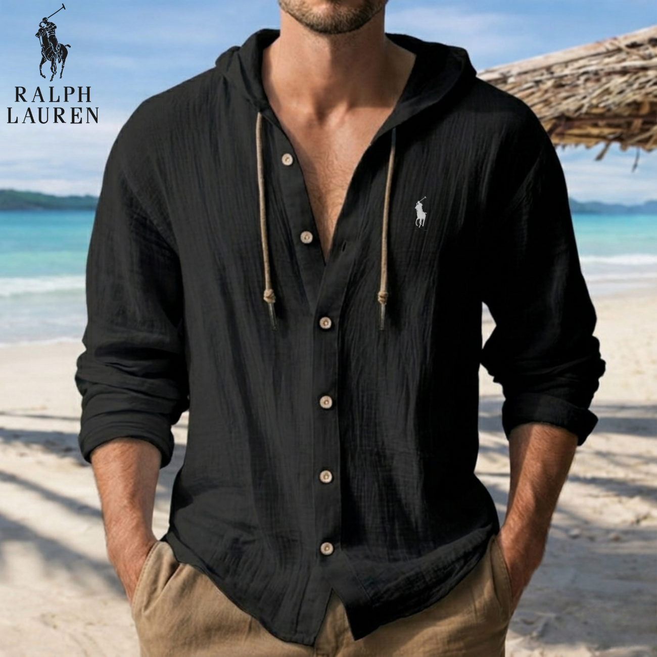 2026 Coastal Breeze Hooded Linen-Blend Shirt || Clearance Sale
