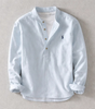 Premium Japanese Linen Henley Shirt — Clearance Sale