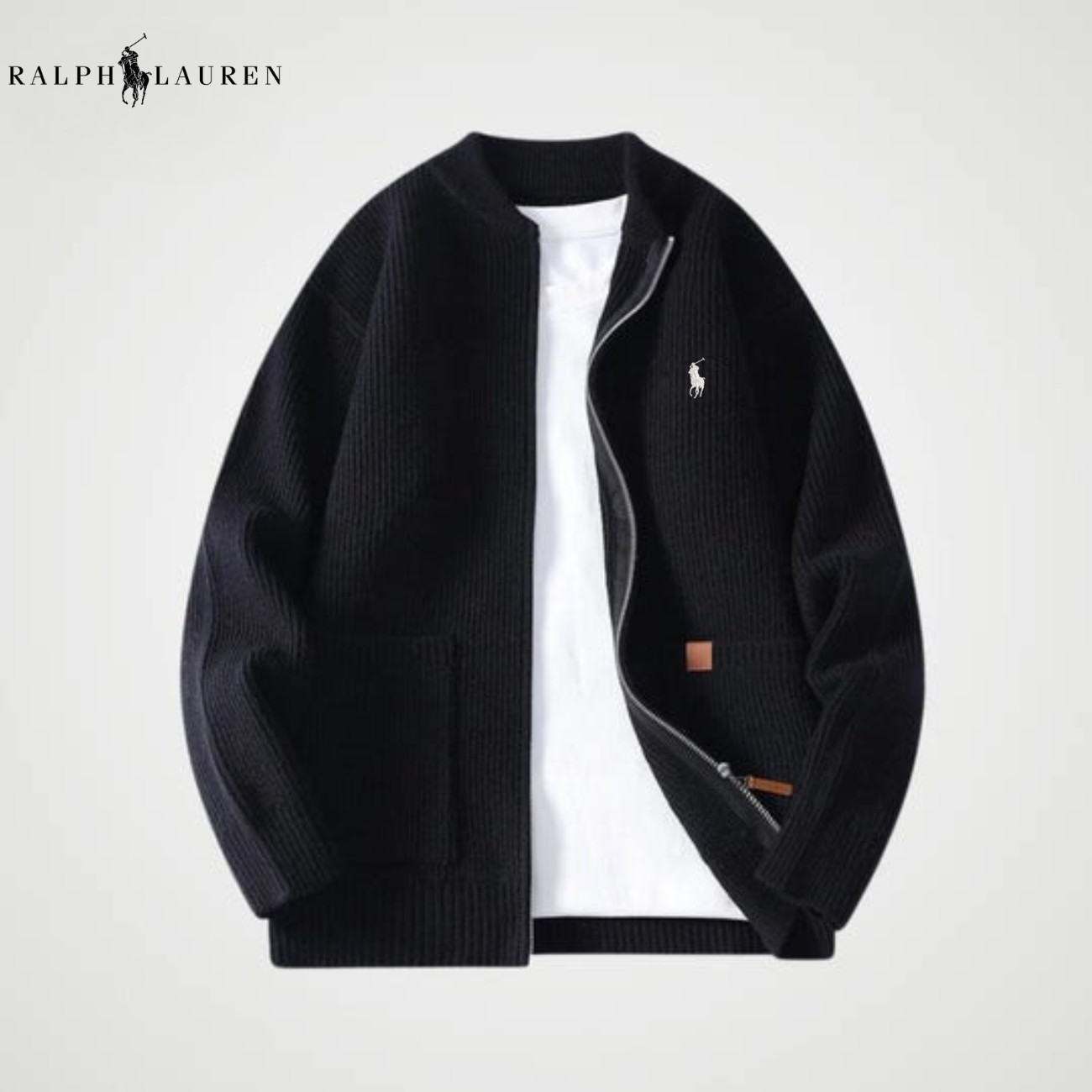 Zipped Knit Cardigan || CLEARANCE PRICE