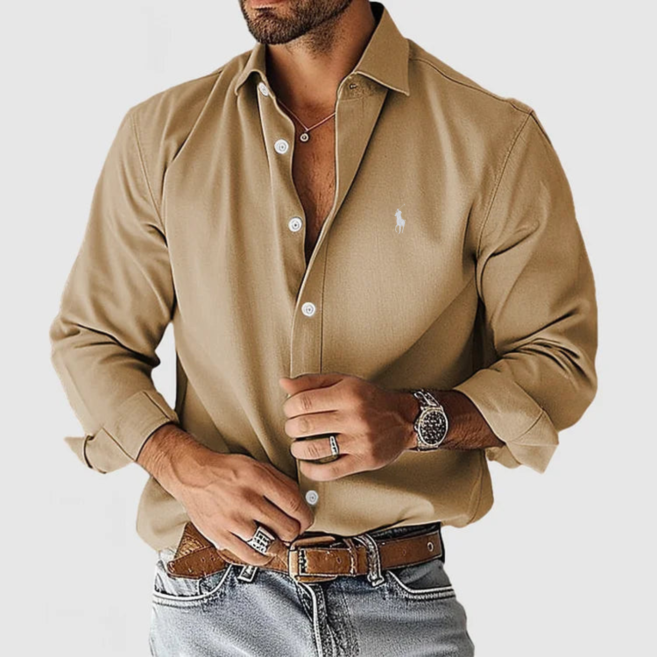 2026 Modern Slim-Fit Button-Up Shirt - CLEARANCE SALE
