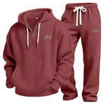 Waffle-Knit Performance Hoodie Jogger Set