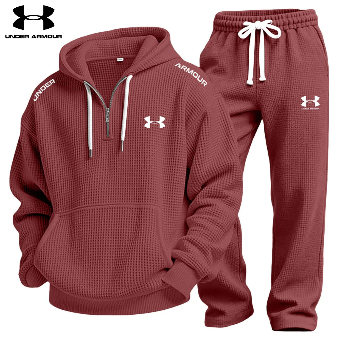 Waffle-Knit Performance Hoodie Jogger Set || Clearance Sale