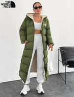 Long Puffer Coat with Hood and Sherpa Lining || CLEARANCE PRICE