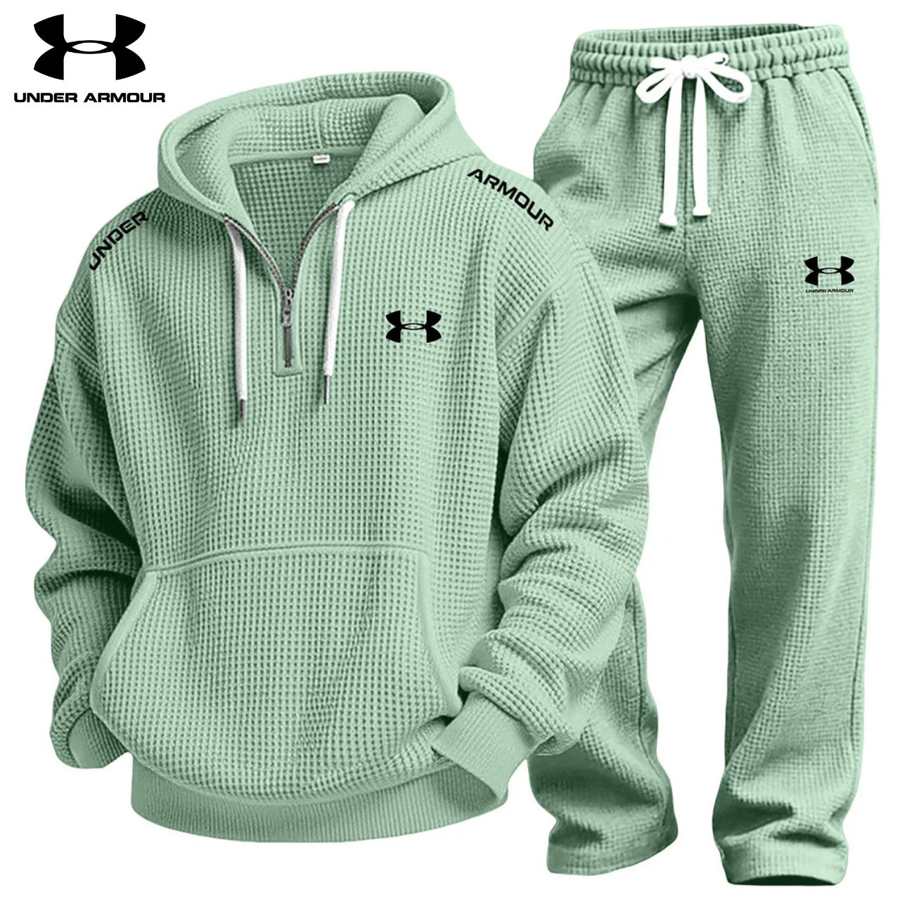Waffle-Knit Performance Hoodie Jogger Set || Clearance Sale