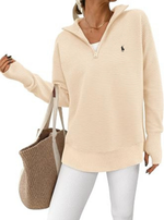 Textured Quarter-Zip Sweater