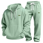 Waffle-Knit Performance Hoodie Jogger Set