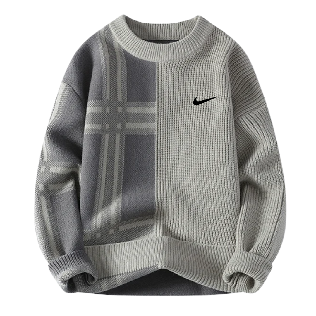 Men’s Contrast Panel Crew Sweater