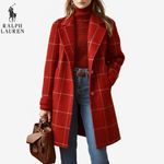 Timeless Checkered Wool Coat || Clearance Sale