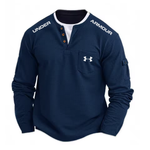 2026 Textured Performance Henley Shirt - Clearance Sale