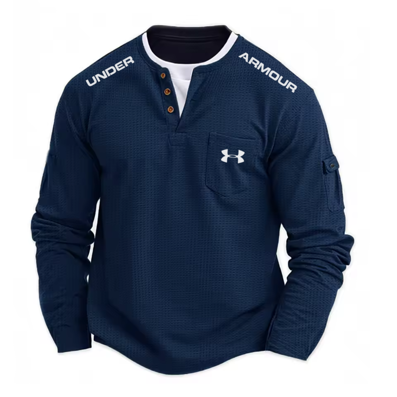 2026 Textured Performance Henley Shirt - Clearance Sale