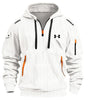 Men’s Textured Quarter-Zip Hooded Pullover