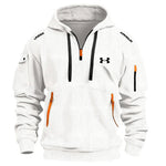 Men’s Textured Quarter-Zip Hooded Pullover
