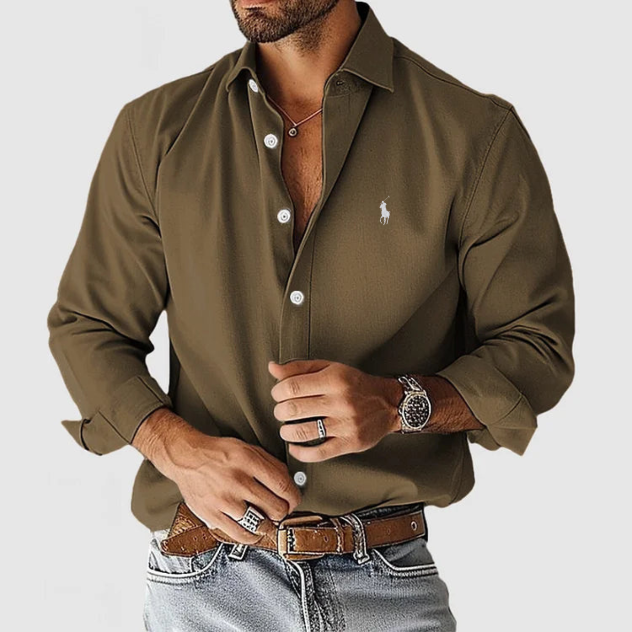 2026 Modern Slim-Fit Button-Up Shirt - CLEARANCE SALE