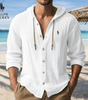 2026 Coastal Breeze Hooded Linen-Blend Shirt || Clearance Sale
