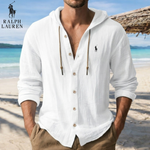 2026 Coastal Breeze Hooded Linen-Blend Shirt || Clearance Sale
