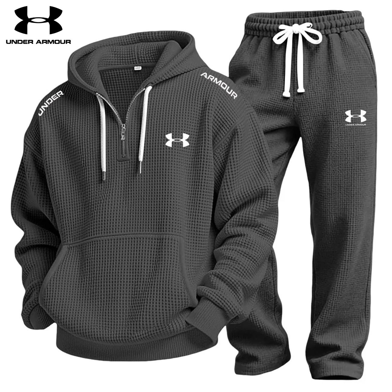 Waffle-Knit Performance Hoodie Jogger Set || Clearance Sale