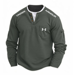 2026 Textured Performance Henley Shirt - Clearance Sale