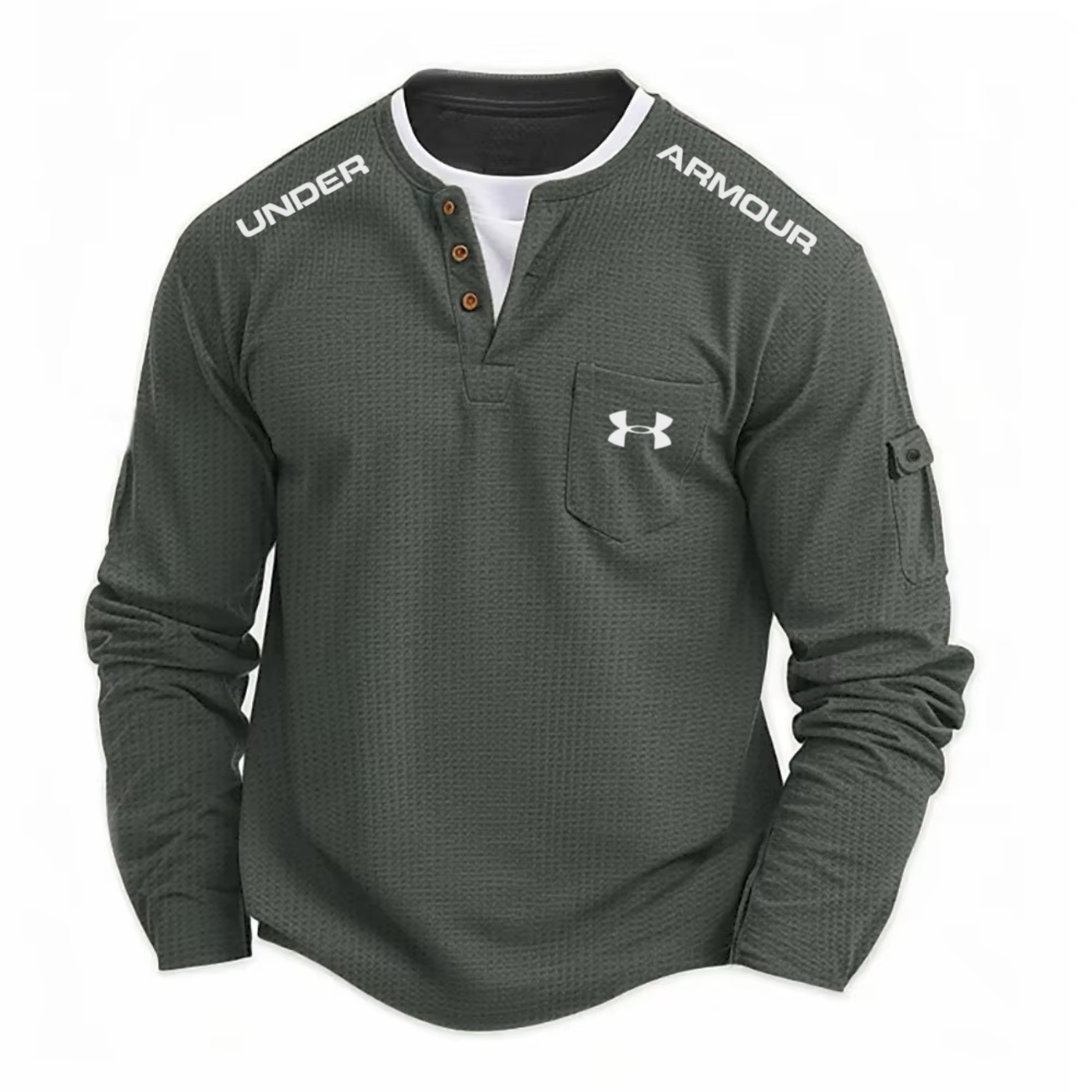 2026 Textured Performance Henley Shirt - Clearance Sale