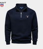 GANT™ Fleece-Lined Ribbed Half-Zip Sweater