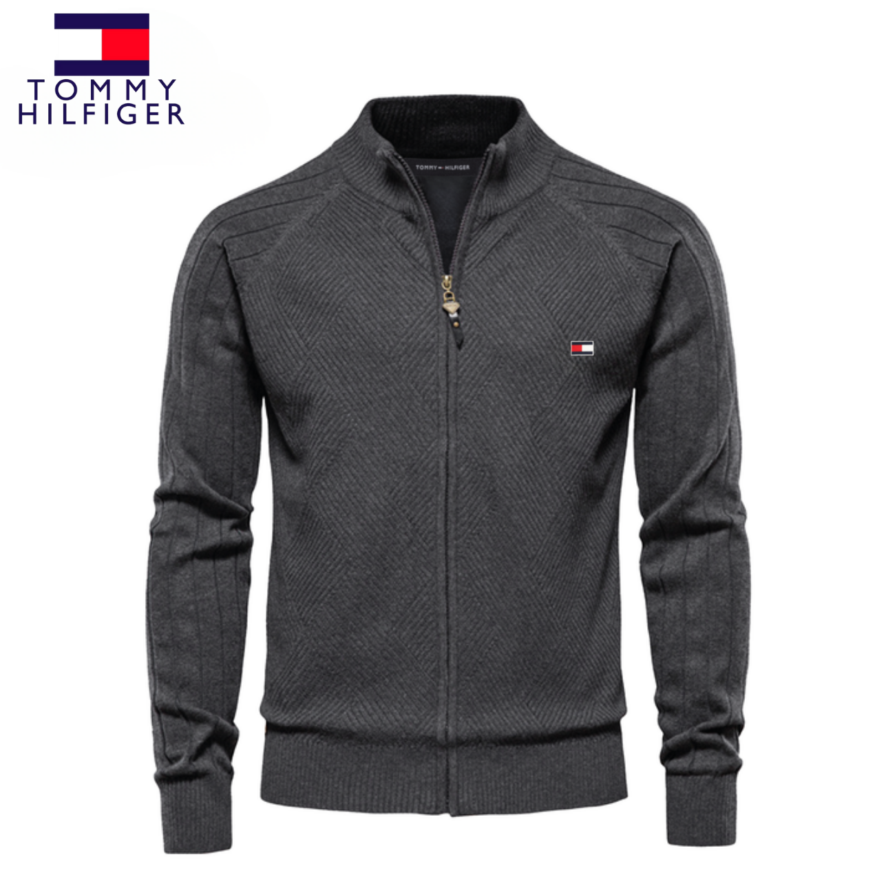 Textured Zip Sweatshirt for Men