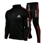 Striped Zip-Up Cargo Tracksuit Set