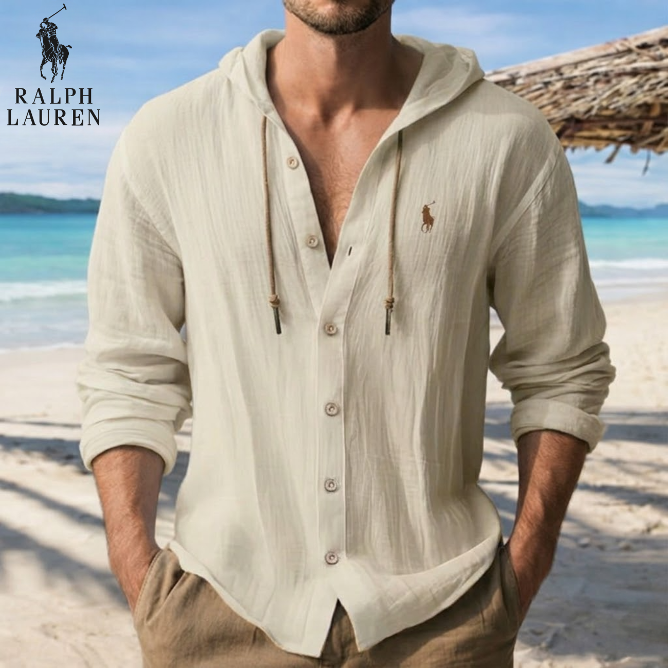 2026 Coastal Breeze Hooded Linen-Blend Shirt || Clearance Sale