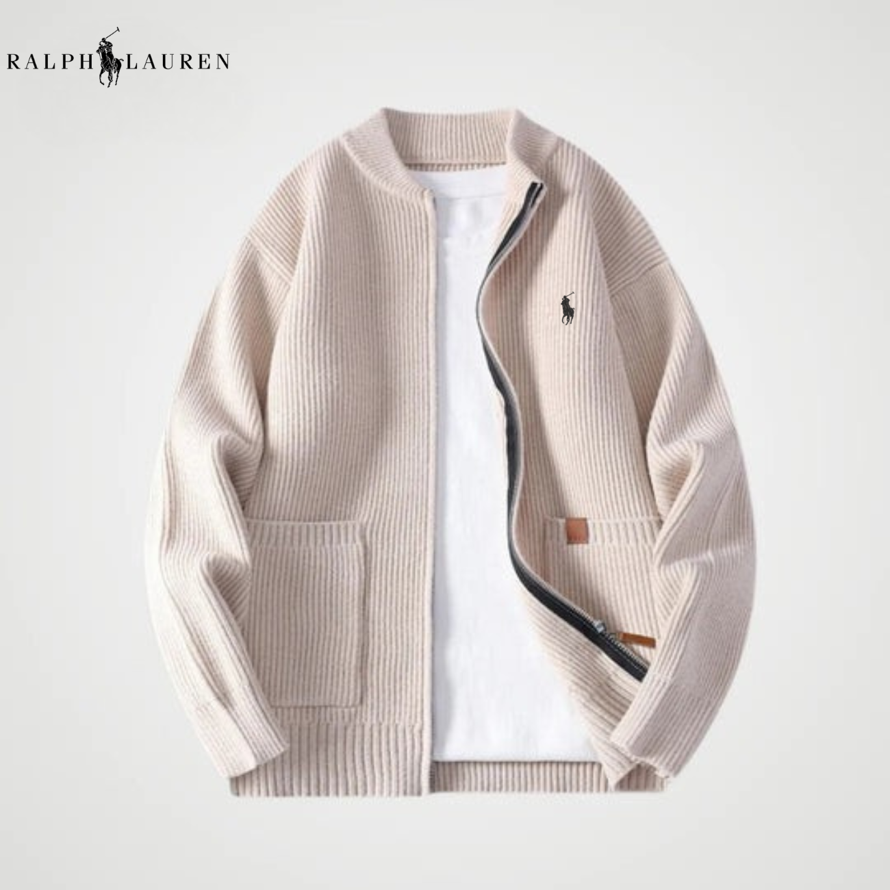 Zipped Knit Cardigan || CLEARANCE PRICE