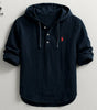 Breathable Linen-Cotton Hooded Shirt  - Clearance Sale