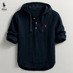 Breathable Linen-Cotton Hooded Shirt  - Clearance Sale
