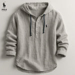 Breathable Linen-Cotton Hooded Shirt  - Clearance Sale