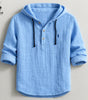 Breathable Linen-Cotton Hooded Shirt  - Clearance Sale