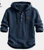 Breathable Linen-Cotton Hooded Shirt  - Clearance Sale