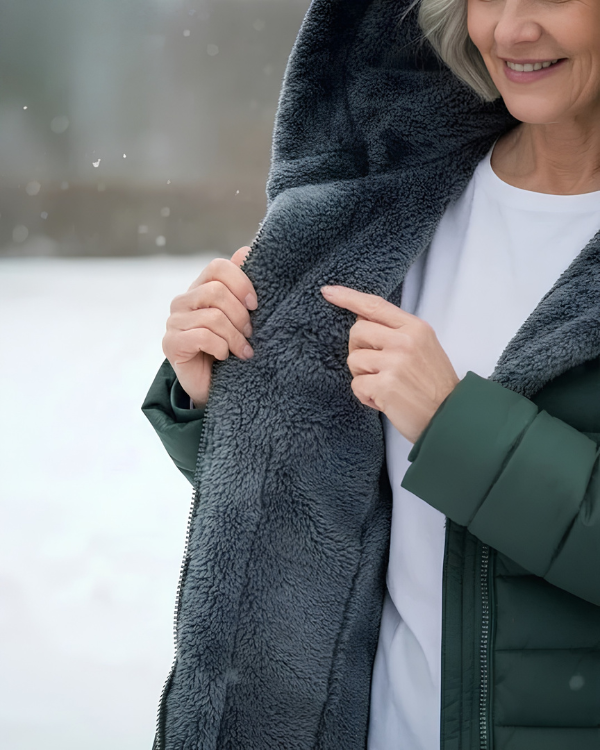 Quilted Hooded Longline Coat
