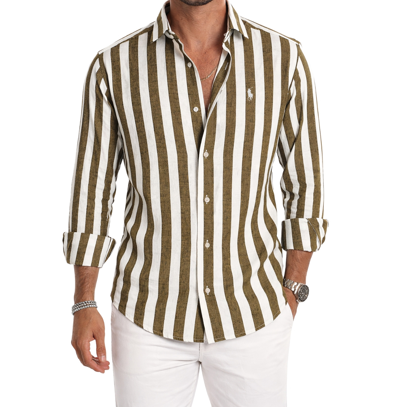 Soft Striped Casual Shirt — LIQUIDATION PRICE