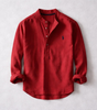 Premium Japanese Linen Henley Shirt — Clearance Sale