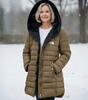 Quilted Hooded Longline Coat