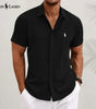 Linen Blend Short-Sleeve Shirt — Clearance Sale