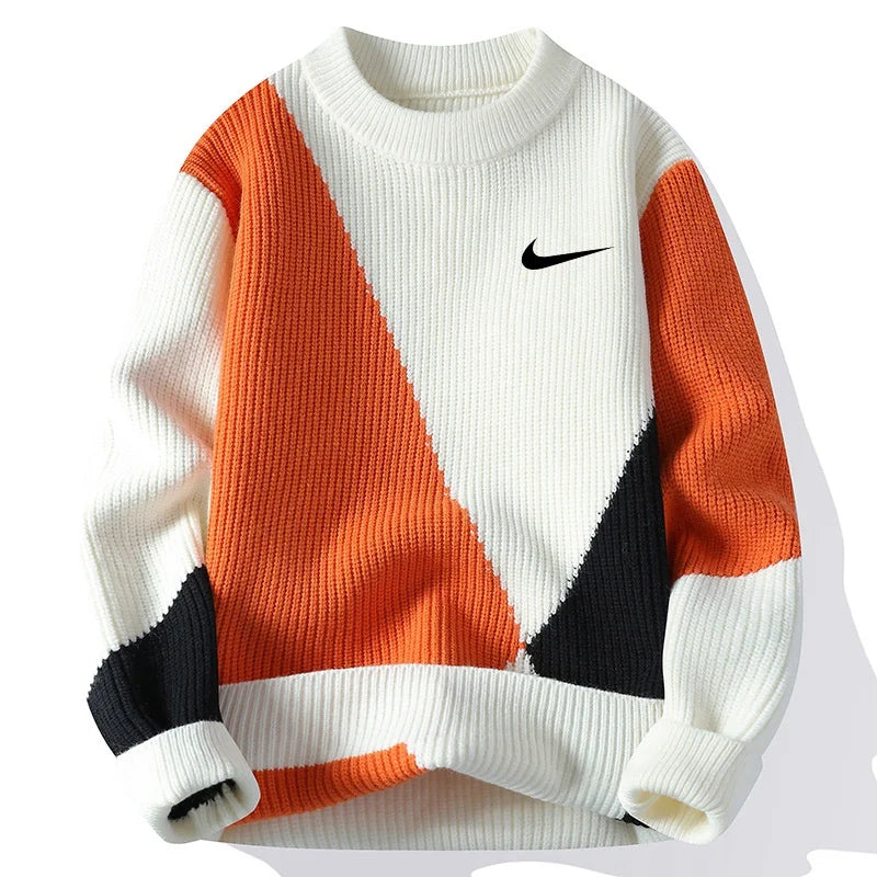 Men's New Trendy Color-Blocked Warm Sweater
