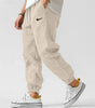 NK - Men's Casual Linen And Cotton Elastic Waist Trousers