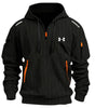 Men’s Textured Quarter-Zip Hooded Pullover