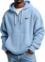 NK - Men's Loose Waffle Half-Zip Hooded Sweatshirt